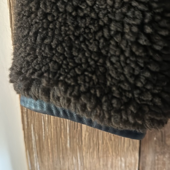 ANINE BING Espresso dark Brown Shearling jacket with leather detail - Picture 6 of 7